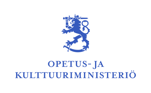 Opetus- ja kulttuuriministeriön tunnus.